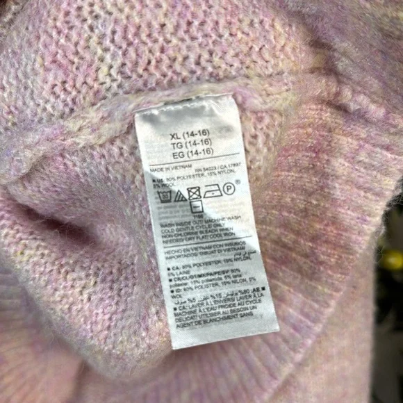 Old Navy pink knit sweater girls XL 14/16 - Picture 4 of 5